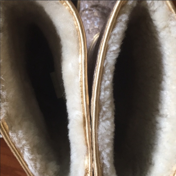 AUTHENTIC Coach Metallic “Nikole” Shearling Boots - Picture 4 of 5